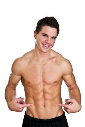 Man Pointing to abs